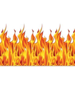Beistle Flame Backdrop 4 By 30-Feet Multicolor