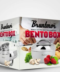Bruntmor Brunch 18/8 Steel 34Oz 2 Tier Double Wall Bento Box 14 57 e32f619a bee5 4d80 b3c7 0c4ab82901d6
