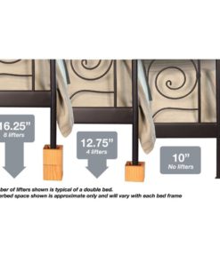 Alternative view of Richards Homewares Wood Bed Lifters Set Of 4 (Honey Oak) Honey 1-Pack Of 4