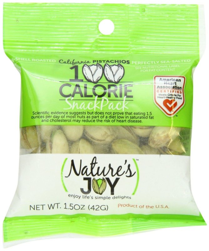 Nature's Joy California Pistachios Roasted And Sea-Salted 1.5 Oz 12 Count