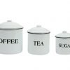 Creative Co-Op Coffee Tea Sugar Enamel Metal Containers With Lids Set Multico.. 2 57 e4e57b3b 5c6c 452f 8d3b 7b1f16dab864