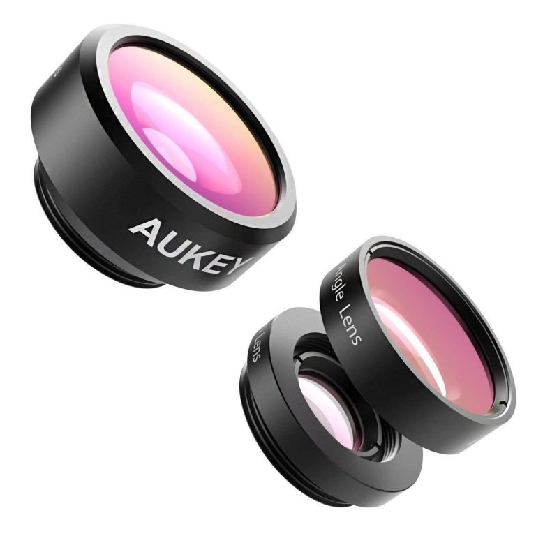 Aukey Optic Iphone Lens 198 Fisheye Lens + 150 Wide Angle + 15X Macro Lens Fo..