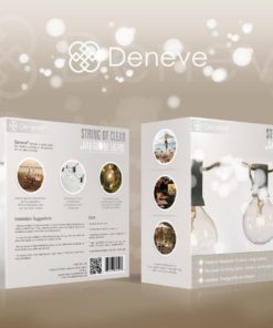 Deneve G40 String Lights With 25 Clear Globe Bulbs - Green 15 57 e5c35cc9 ff0e 4752 b433 82cb7aee08fa
