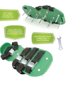 Alternative view of Lawn Aerator Shoes W/Metal Buckles And 4 Straps Heavy Duty Spiked Aerator San..