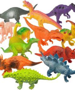 Alternative view of Prextex Realistic Looking 7" Dinosaurs Pack Of 12 Large Plastic Assorted Dino..