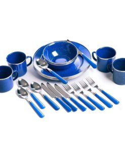 Stansport 24 Piece Enamel Camping Tableware Set Blue 1 7 57 e76d4c7f 7fcc 4129 9005 68777859e24b