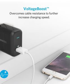 Anker 18W Quick Charge 2.0 Wall Charger For Smart Phones Black Anker 13 57 e7c406db d7a1 4ce0 b73e 5a9e9a92eb6e