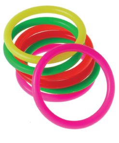 Us Toy Neon Mini Carnival Game Rings Toys (12 Pack) Assorted Colors