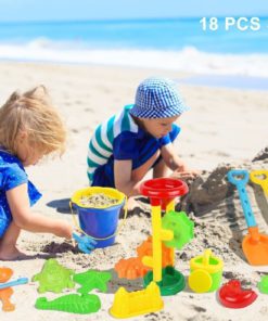 Alternative view of Click N Play 18 Piece Beach Sand Toy Set Bucket Shovels Rakes Sand Wheel Wate..