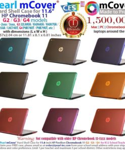 Alternative view of Ipearl Mcover Hard Shell Case For 11.6" Hp Chromebook 11 G2 Laptops (Red)