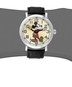 Disney Men's 56109 "Vintage Mickey Mouse" Watch With Black Leather Band 5 57 e8731437 9ebe 4b93 8311 37ca333fe548