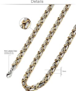 Jstyle Stainless Steel Mens Cross Pendant Necklace Byzantine Chain Necklace F.. 9 57 ea3a4025 50b9 4553 b42b 7fd20c480f5e