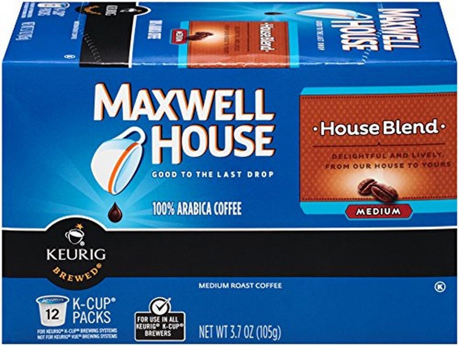 Maxwell House House Blend K Cups12 Count Box House Blend (KCup) 12