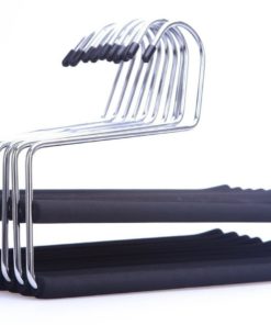 Alternative view of J.S. Hanger 2-Tier Open Ended Slack Pant Hangers With Non-Slip Foam Coated Bl..