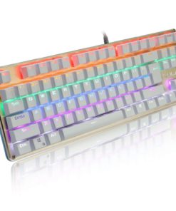 Alternative view of Aula Led Backlit Wired Mechanical Gaming Keyboard With Blue Switches(Gold)