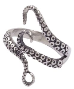 Stainless Steel Octopus Tentacle Ring Size Adjustable 8 57 ebc26357 08a6 4e13 a47e 4bb9776bd453