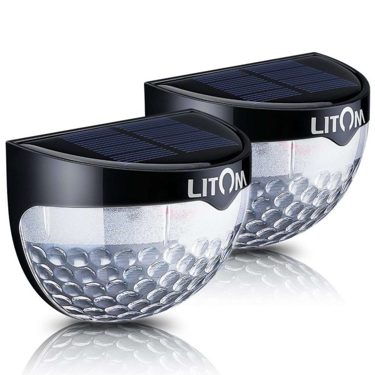 Litom Solar Lights Garden Lights Outdoor Fence Lights Semi-Circle Waterproof ..