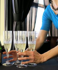 Set Of 4 Champagne Flutes With Crystal Effect - Plastic Sparkling Wine Glasse.. 12 57 ed45bfbd ee09 46d7 9a81 f79db5b1a14b