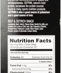 Alternative view of Ostrim High Protein Snack Beef & Ostrich Natural Flavor 1.5 Ounce - 10 Count