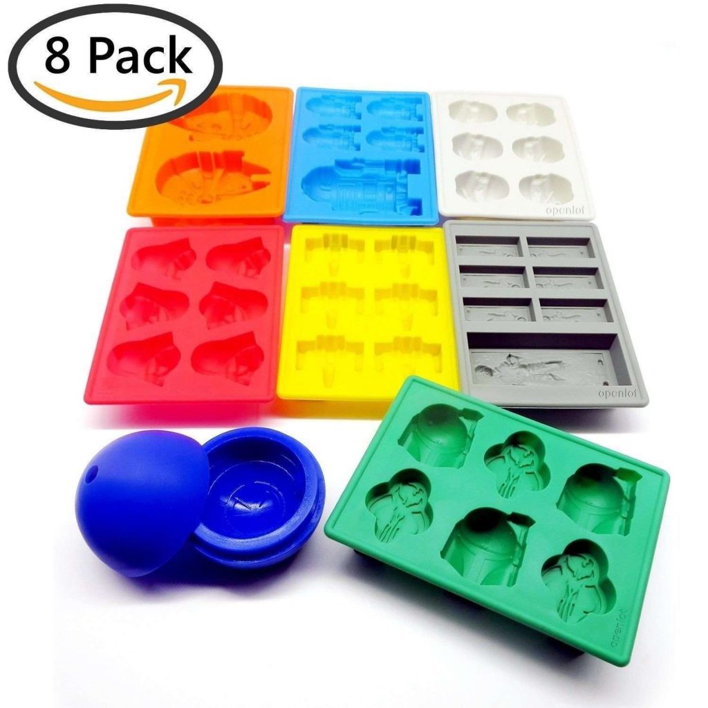 Set Of 8 Star Wars Silicone Ice Trays / Chocolate Molds: Stormtrooper Darth V..