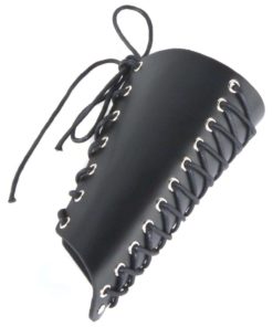 Hzman Unisex Faux Leather Gauntlet Wristband Wide Bracer Arm Armor Cuff Black 6 57 edd7cefd a193 43e5 b896 262a089913a6