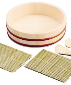 Sushi Oke Hangiri Mat Rice Paddle Making Set #4726