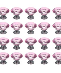 Hosl Hosl 30Mm Crystal Glass Diamond Shape Cabinet Knob Drawer Pull Handle Ki..