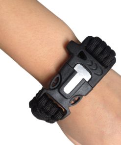 Alternative view of Attmu 2 Pack Outdoor Survival Paracord Bracelet With Fire Starter Scraper Whi..