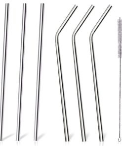 Mullier Set Of 6 Stainless Steel Reusable Drinking Straws And Cleaning Brush .. 9 57 ef8c425e ab05 4172 abfd aaa4d4576886