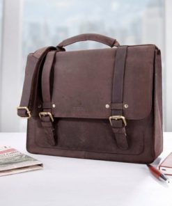 Leabags Omaha Genuine Buffalo Leather Briefcase In Vintage Style Nutmeg 17 57 f050fba9 440a 40ea ba31 7bf932434ebd