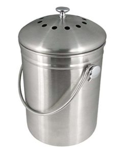 Premium Quality Stainless Steel Compost Bin 1.3 Gallon Includes Charcoal Filter 12 57 f078602c 9d48 428f 8aef 4af8ec8345f2