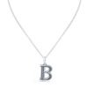 Sterling Silver Initial Necklace A-Z (18" Chain Included) Letter B