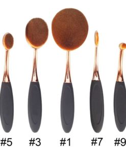 Alternative view of Beautykate 5 Pcs Oval Makeup Brush Set Professional Foundation Contour Concea..