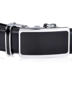 Vbiger Men's Leather Belt Sliding Buckle 35Mm Ratchet Belt Black Black 21 10 57 f5f0d72c 6fef 4623 9ed2 465b497c2c15