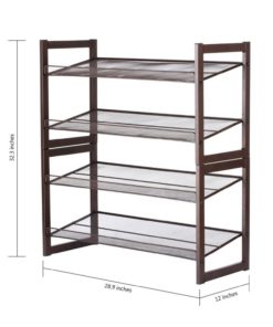 Langria 4-Tier Metal Mesh Utility Shoe Rack 28.9 12 32.3 Bronze 13 57 f6c13a2b 0d8c 4e3e b7f2 fb32d2646343