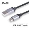 Cablex 2Pack 6Ft Braided Micro Usb 2.0 Type C Cable With Reversible Connector.. 13 57 f7bd06cc 2fa7 4ac1 8aac 937ed3643b79