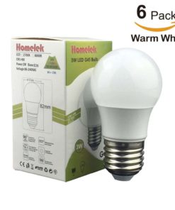 (6 Pack) Homelek 3W Led Light Bulbs Equivalent To 25W E26 Base G45 Bulb 250 L.. 21 57 f7cd4b6e 12a1 4055 8c58 a99c10040032 1