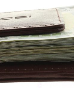 Alternative view of Viosi Rfid Men's Leather Magnetic Front Pocket Money Clip Wallet Brown