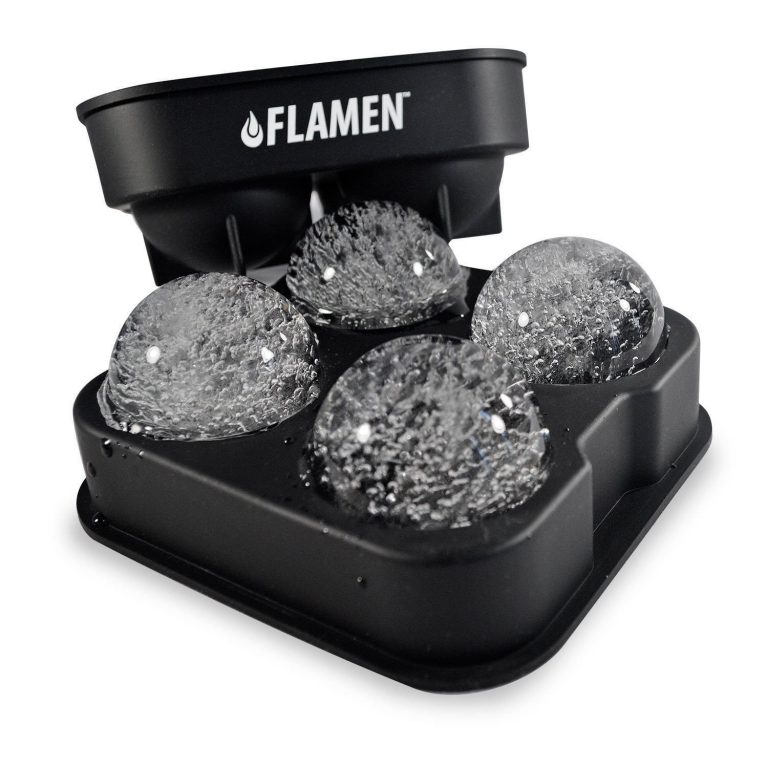 Flamen Fast-Release Flexible Silicone Ice Ball Maker Tray/Molds - Round Ice B..