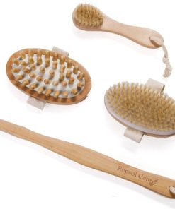 Alternative view of Body Brush For Dry Skin Brushing With Natural Boar Bristles And Detachable Lo..