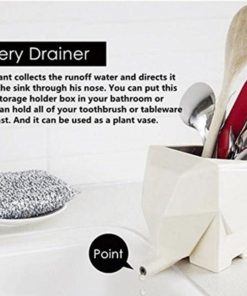 Alternative view of Storage Caddy Soledi Creative Elephant Design Jumbo Cutlery Drainer Storage C..