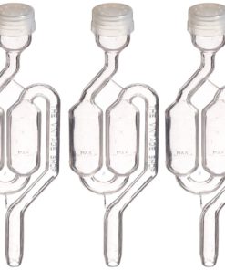 Twin Bubble Airlock For Wine Making And Beer Making (Pack Of 3)