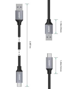 Aukey Usb-C To Usb 3.0 Braided Nylon Cable - 3.3-Feet (1 Meter) (3 Pack) 13 57 fd4fac66 9ba9 4037 b9de b1b10454246c