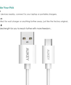 Aukey Micro Usb Cable 5 Pack (3 X 3.3 Ft 2 X 1 Ft) Usb 2.0 Quick Charge Cable.. 8 57 fdffd681 c859 40c9 b65b b49a464182dd