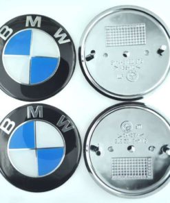 Alternative view of New 82Mm/74 Mm Glue-Dropping Bmw Blue/Silver Hood Trunk Emblem Roundle Logo