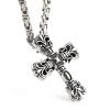 Mens Big Stainless Steel Fleur De Lis Cross Pendant Necklace. Mechanic Style .. 10 57 fe88d63f 355b 4307 9498 63907d6fac8c