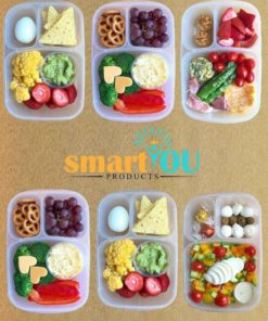 Alternative view of 3-Compartment Multicolored Bento Lunch Box Containers For Adults & Kids (6 Pa..