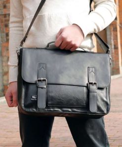 Alternative view of Pu Leather Briefcase Berchirly Vintage Office Laptop Briefcase Shoulder Busin..