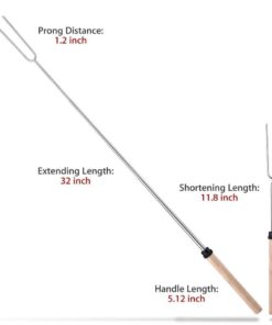 Alternative view of Homitt Marshmallow Roasting Sticks Set Of 10 Barbeque Bbq Skewers 32-Inch Lon..