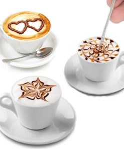 Milk Frothing Pitcher - Stainless Steel Measurement Inside the frothing Cup with Latt Art Pen 14 Ounces 13 61 XcH3HoVL